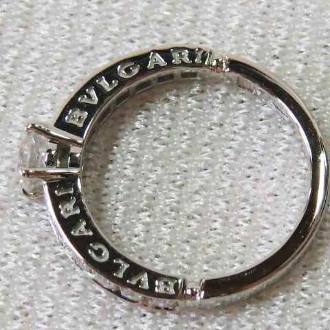 [ price cut negotiations is from the question column!]BVLGARI* BVLGARY diamond PT ring * rare .#7 number!te TIKKA -tavene Cheer 1503* shining excellent article ring 