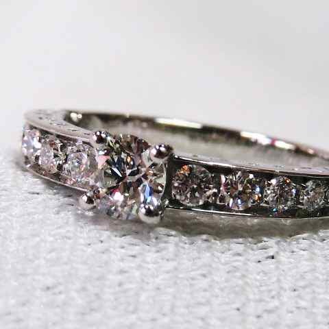 [ price cut negotiations is from the question column!]BVLGARI* BVLGARY diamond PT ring * rare .#7 number!te TIKKA -tavene Cheer 1503* shining excellent article ring 