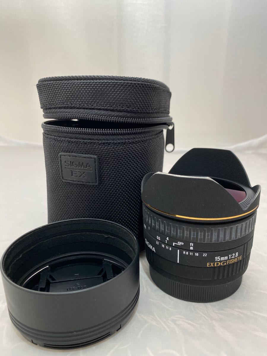 美品】シグマ 15mm F2.8 EX DG DIAGONAL FISHEYE キヤノン用 ケース