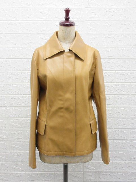 ☆sh1148 JUDY COLLECTION レザージャケット サイズ40 ブラウン系