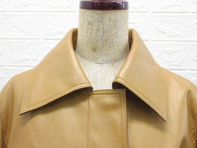 ☆sh1148 JUDY COLLECTION レザージャケット サイズ40 ブラウン系