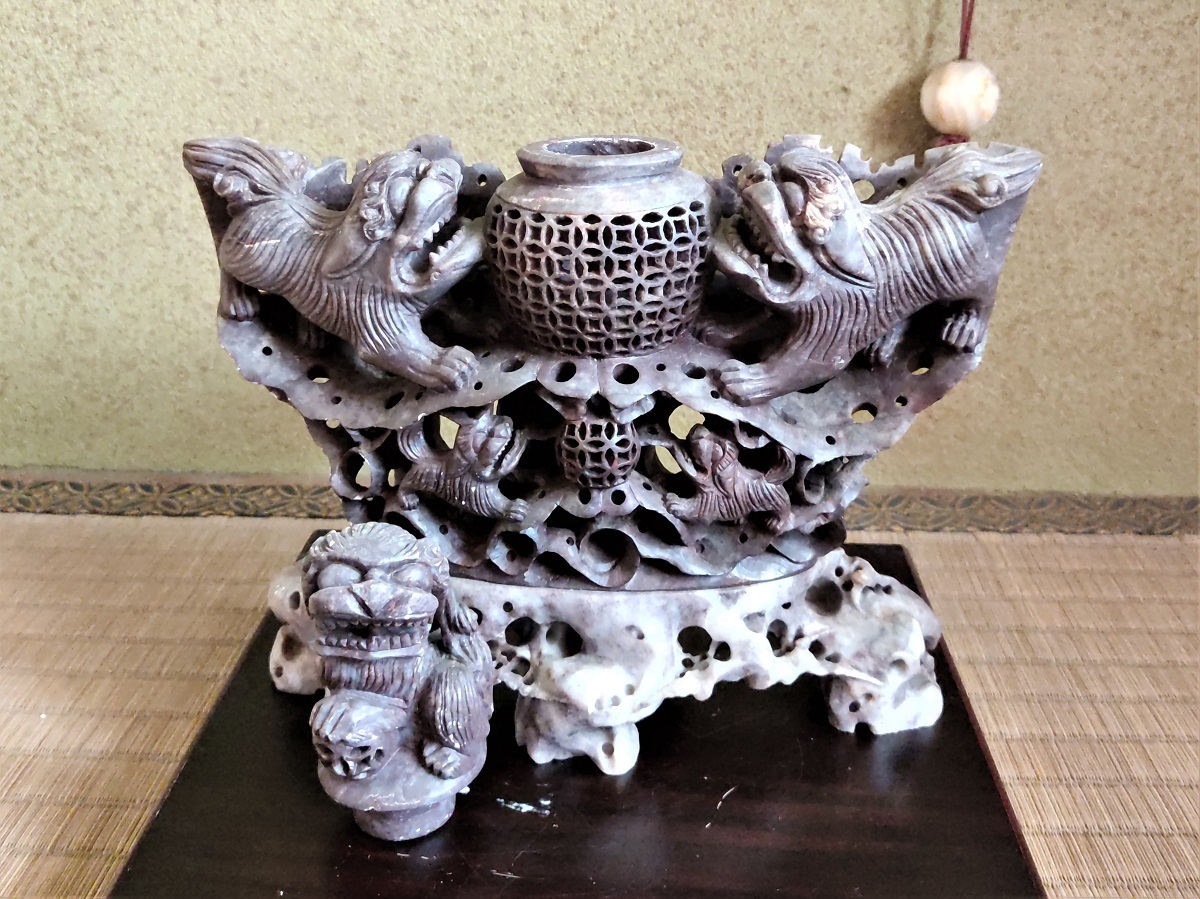 中国美術香炉天然石彫刻青田石寿山石Ⅲ 日本代购,买对网