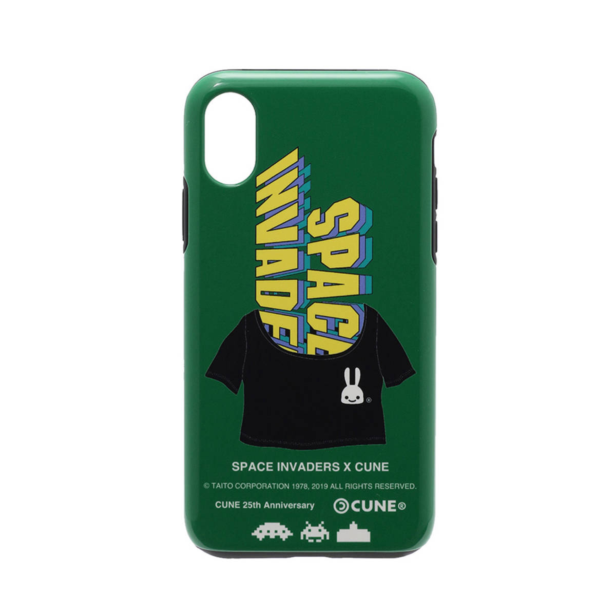 [ 新品未開封 限定品 ] CUNE 25th COLLAB iPhone cover 25周年記念 iPhoneケース X/XS用 スペースインベーダー LOGO TAITO_※参考画像です