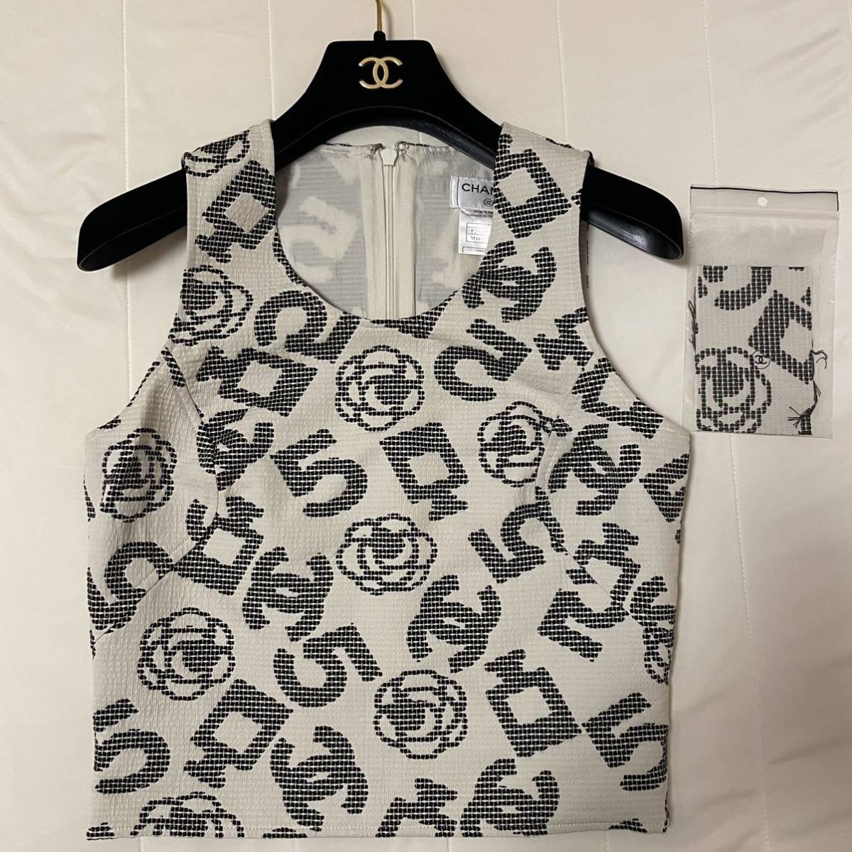 CHANEL シャネル ココマーク アイコン プリント 総柄 トップス ベスト