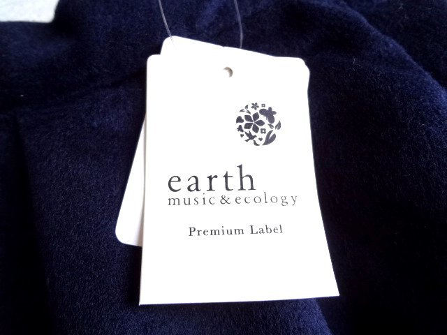  new goods Earth Music & Ecology navy blue knees height fre attack skirt nappy earth music&ecology autumn winter 