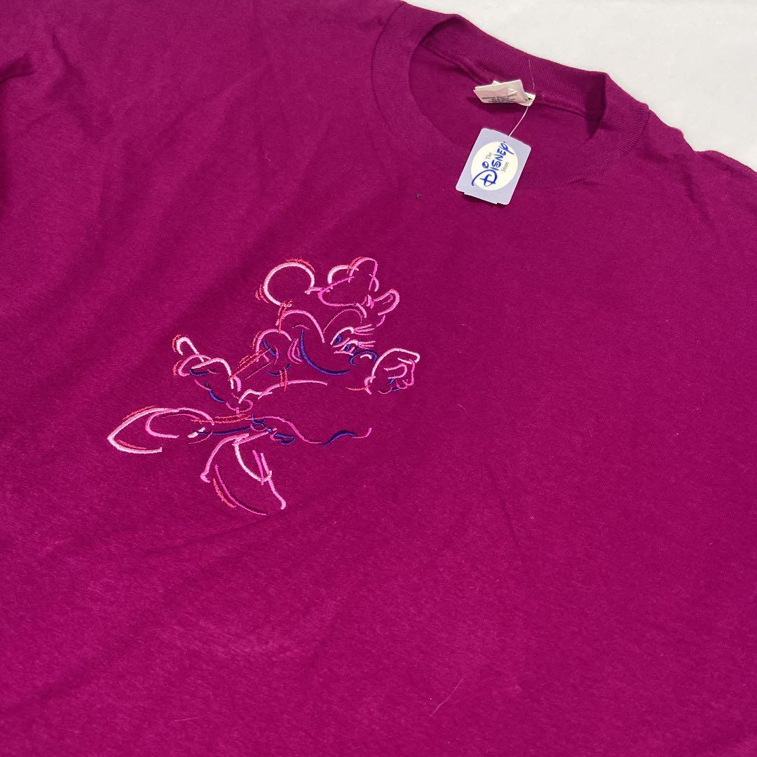 ミニーマウス ミニー Tシャツ 刺繍 ビンテージ 90's ディズニー ミッキー XL程度