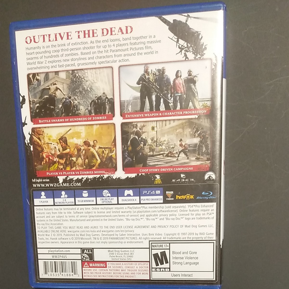 【PS4】 WORLD WAR Z [輸入版:北米]　