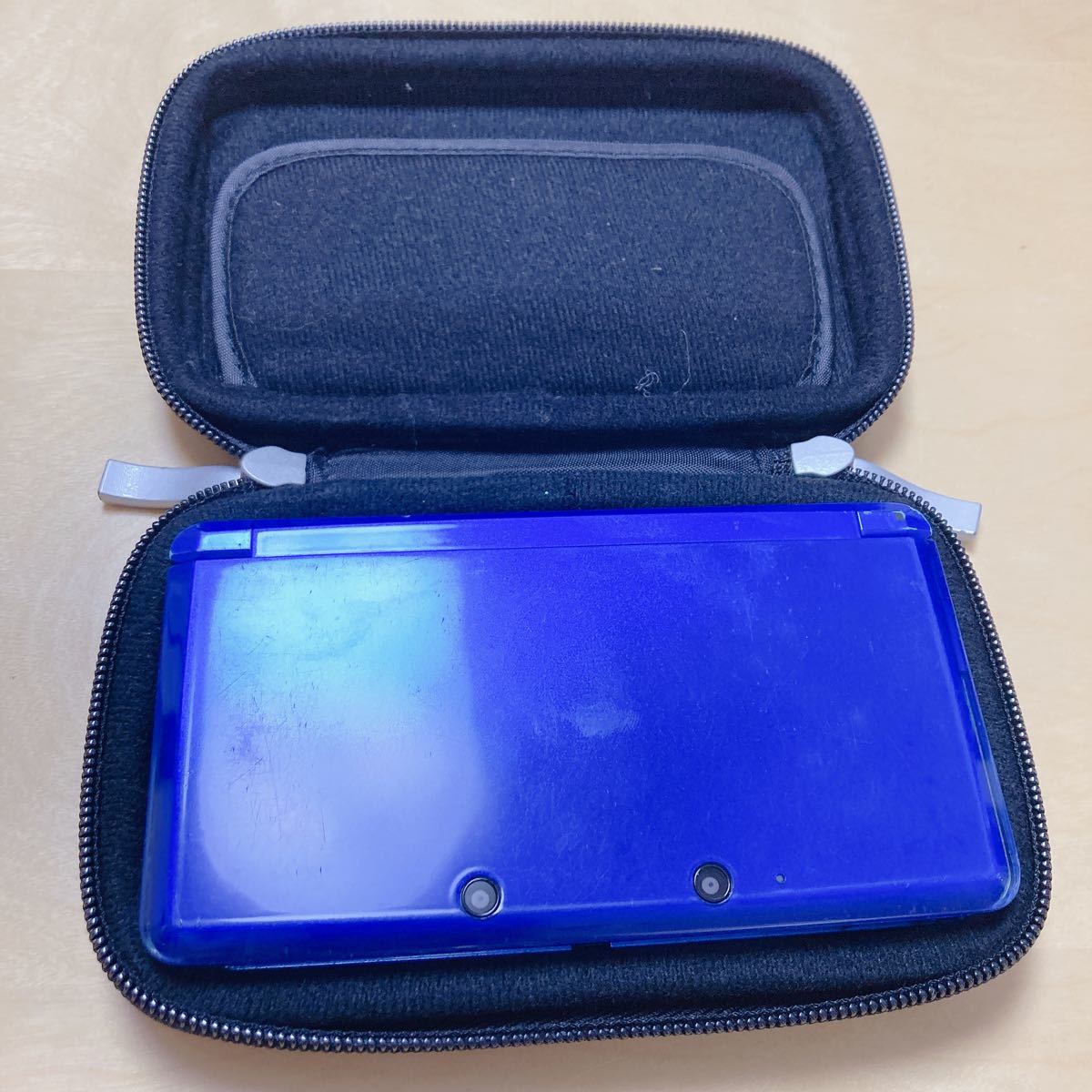 ニンテンドー3DS 3DS本体 メタリックブルー ACアダプター 充電器 ハードケース、SDカードセット