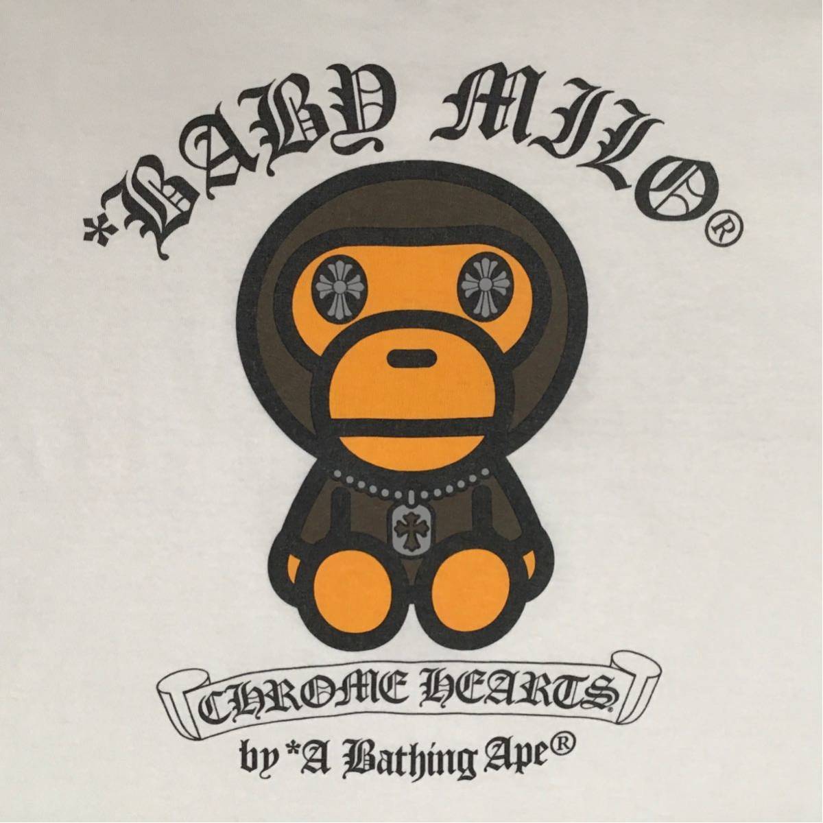 激レア クロムハーツ × BAPE Tシャツ Sサイズ a bathing ape Chrome Hearts エイプ ベイプ アベイシングエイプ  milo マイロ nigo pg55
