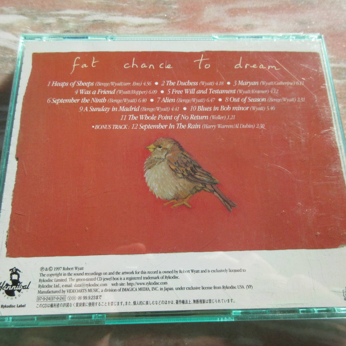 音楽CD「ロバート・ワイアット／シュリープ 」日本盤限定ボーナス・トラックブライアン・イーノ ポール・ウェラー フィル・マンザネラ