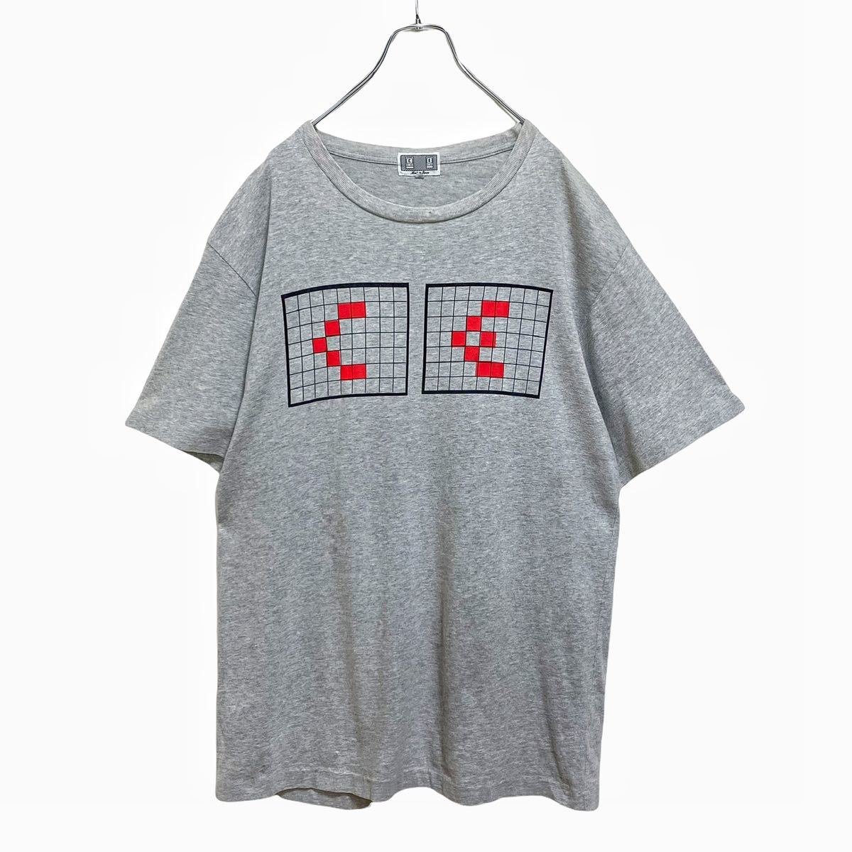 【廃盤】CE シーイー ロゴ グラフィック Tシャツ メンズ XL 古着 グレー C.E cavempt キャブエンプト 3D ゲーム レトロ  スケシン ドット絵