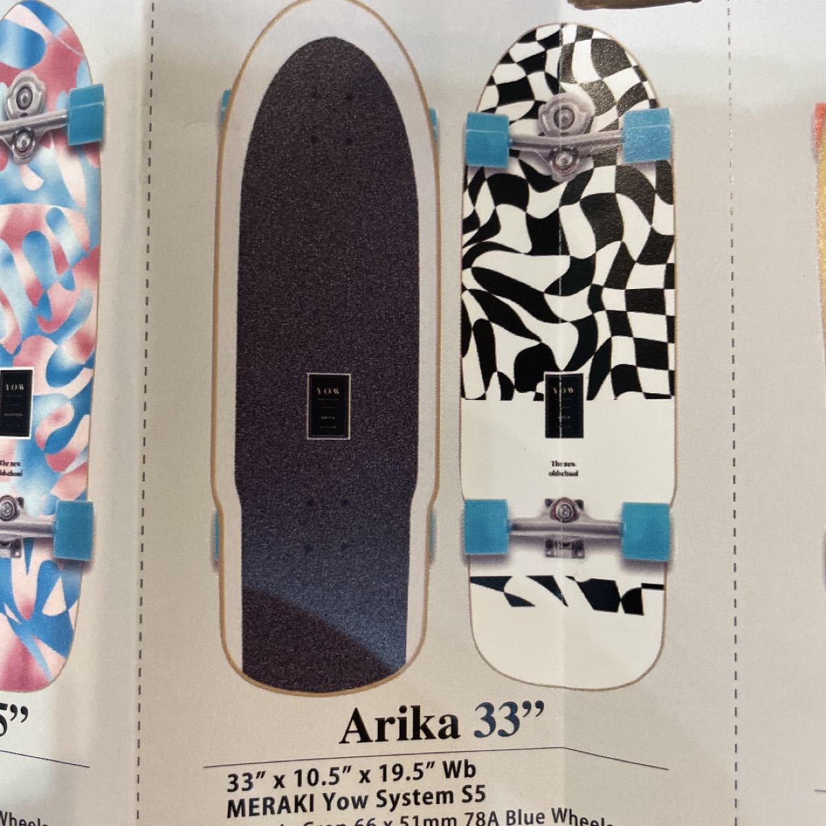 ヤウ　yow サーフスケートボード　arikaモデル33インチ