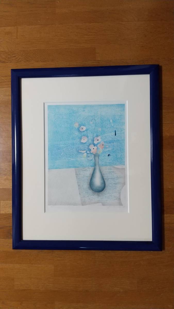 ヤフオク! - 古谷博子『 青い風 』 木版画 直筆サイン入り 2005...