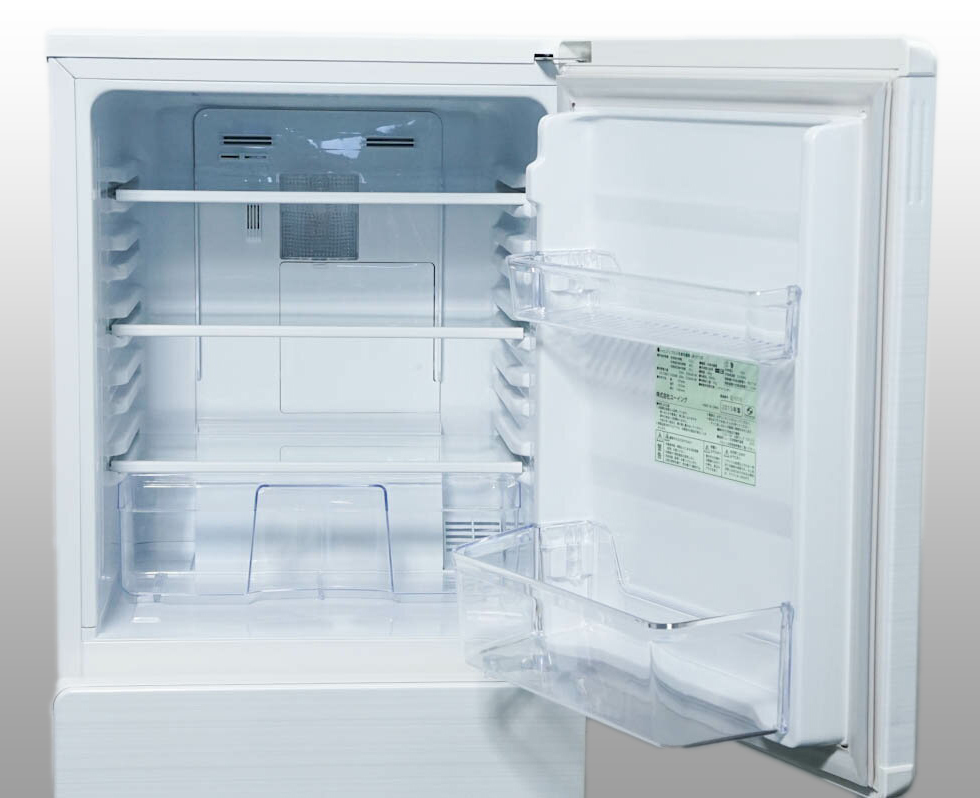 新品 未使用 UING ユーイング 冷凍冷蔵庫 UR-F110F(W) ホワイト 右開き 110L 2ドア 一人暮らし_画像3