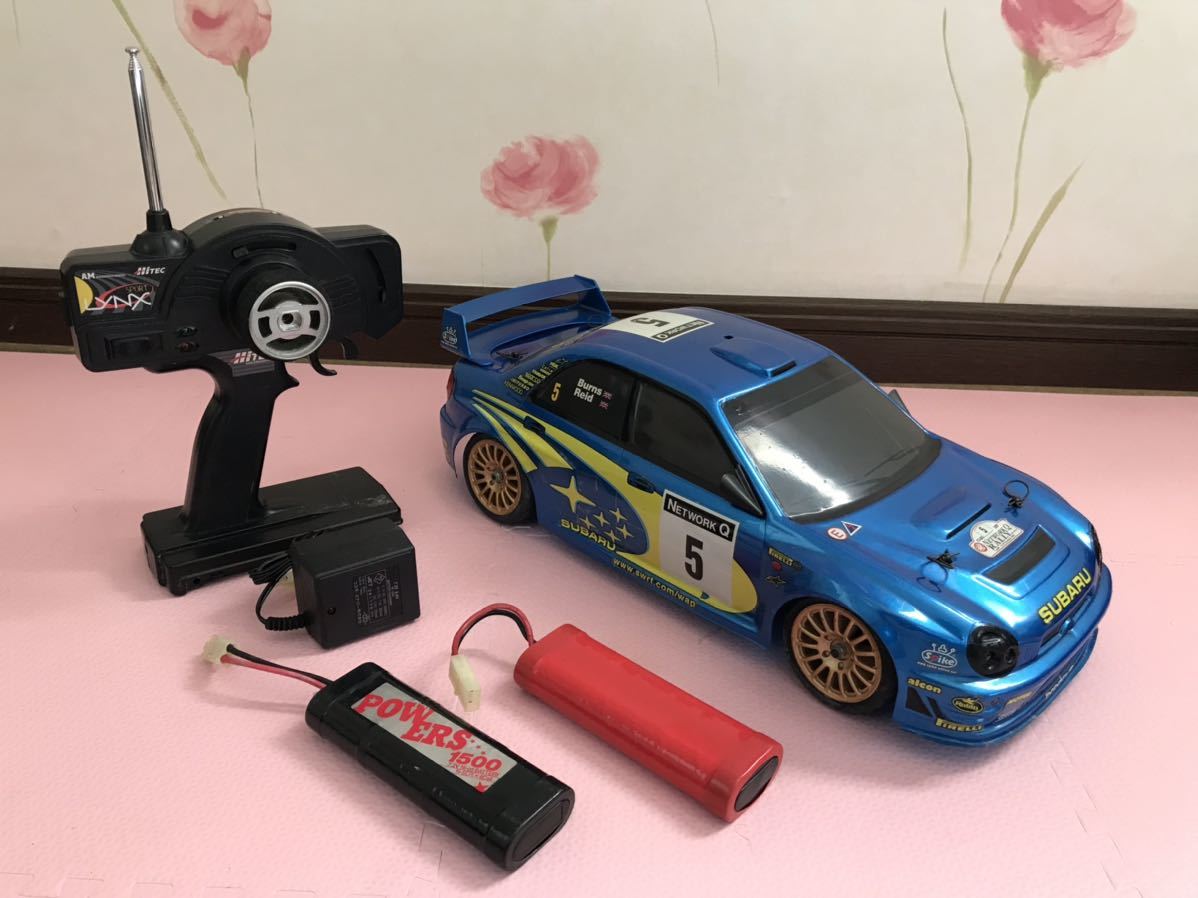 送料無料　1/10 スバル　インプレッサ　ラリーカー　ラジコンカー　セット　バッテリー　充電器　ジャンク　SUBARU IMPREZA