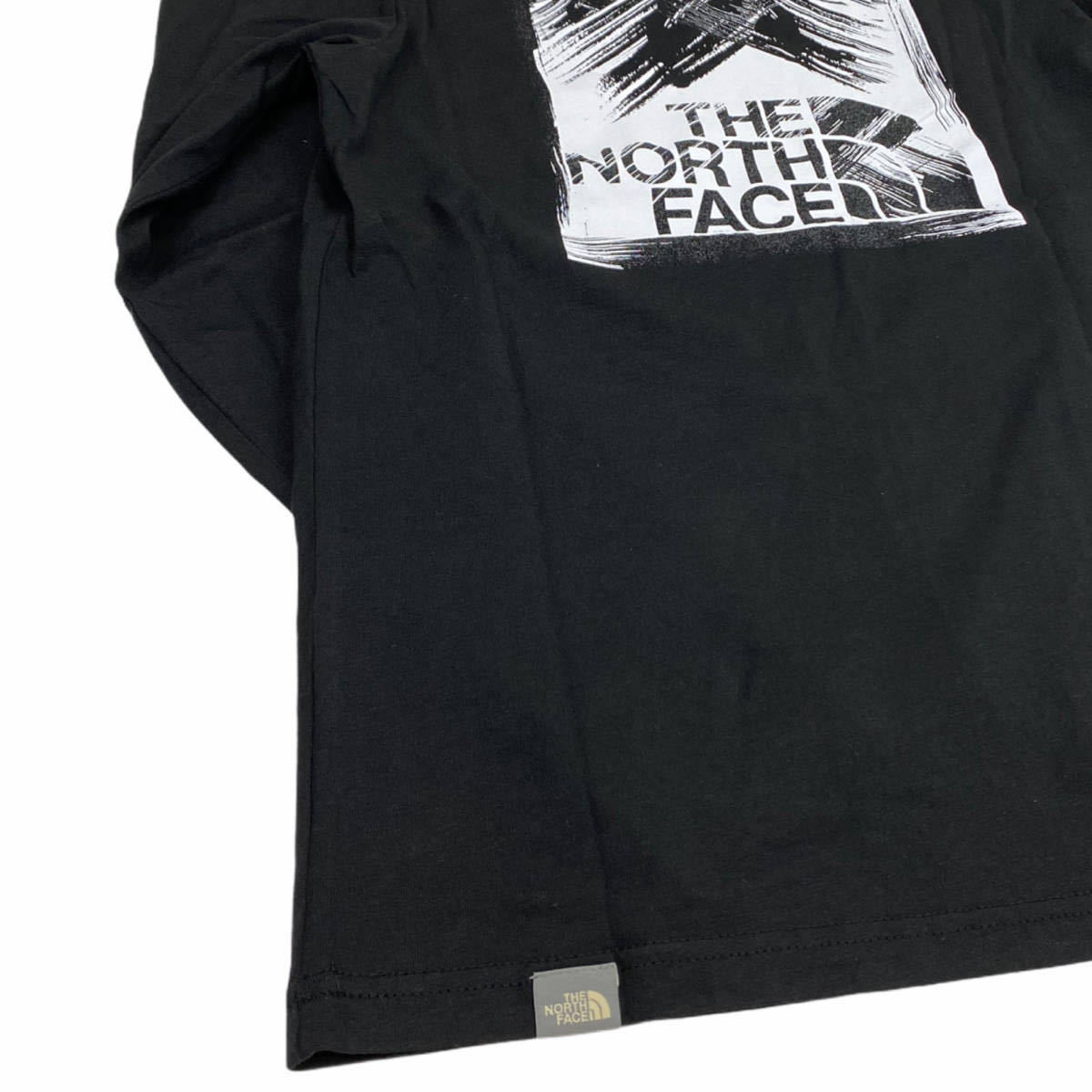 ノースフェイス ロンT 長袖 ボックス Tシャツ NF0A55ACL バックログ ブラック XSサイズ THE NORTH FACE STROKE MOUNTAIN TEE 新品