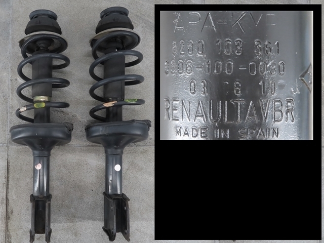  Renault Kangoo IGH-KCK4M 2006y original front strrut left right set * APA 8200 103 361 0306-100-0030