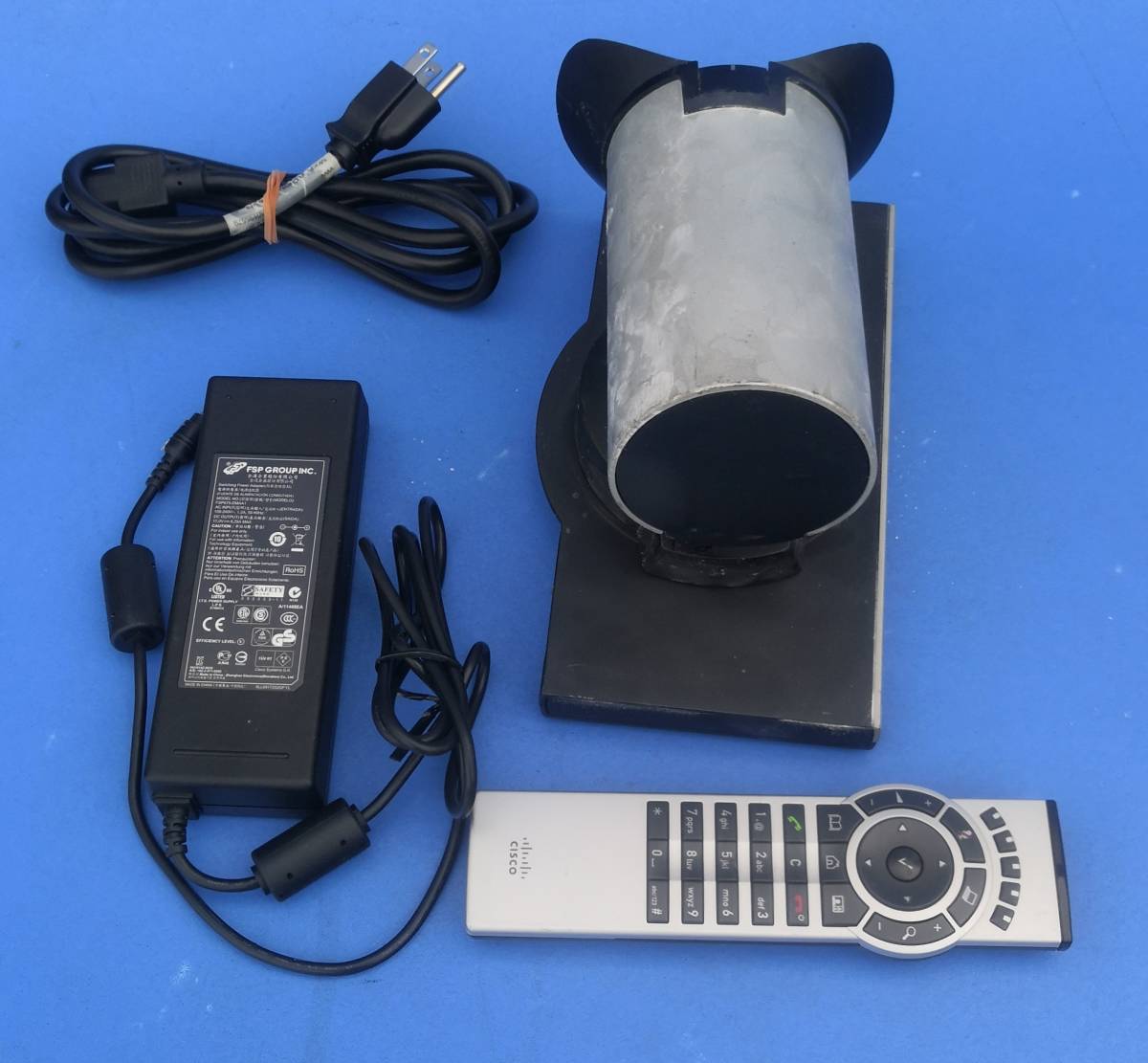  Cisco TANDBERG for meeting camera TTC8-02 operation verification settled punch ruto zoom remote control power supply adaptor attached 