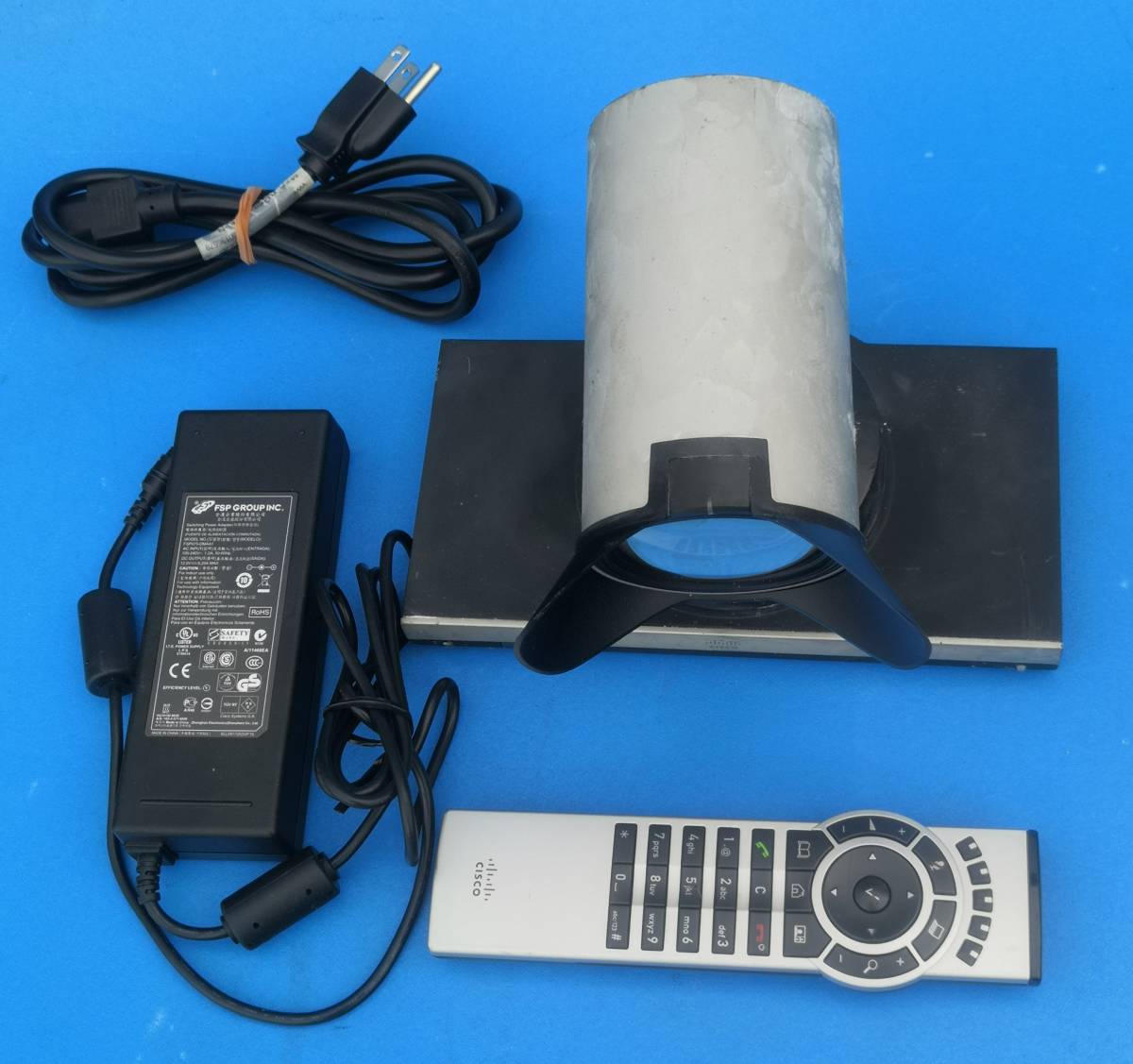  Cisco TANDBERG for meeting camera TTC8-02 operation verification settled punch ruto zoom remote control power supply adaptor attached 