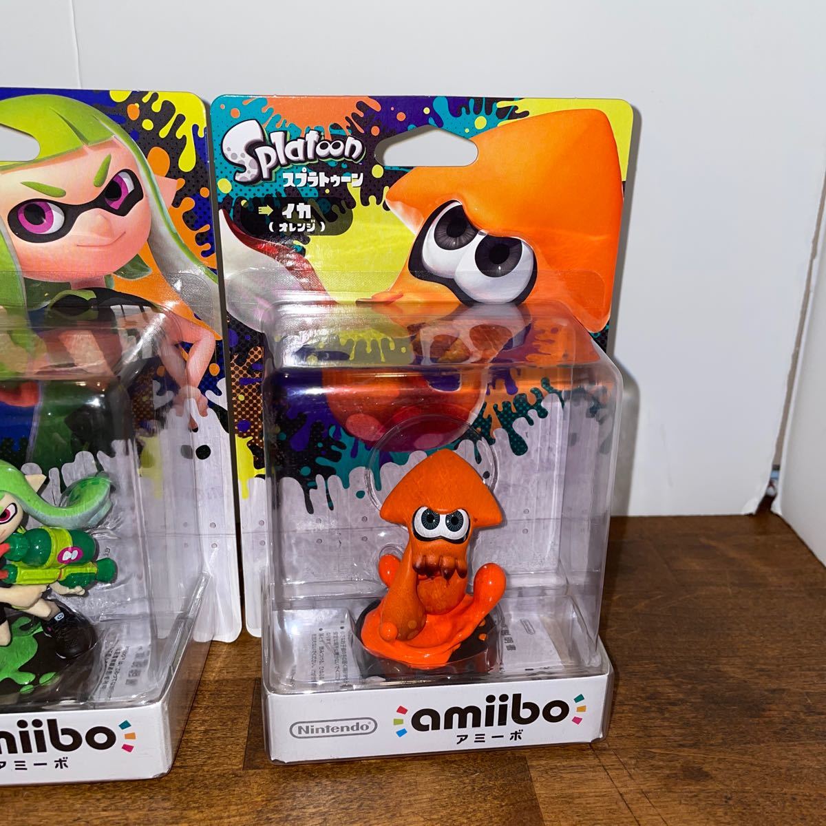 スプラトゥーン 限定カラーセット amiibo アミーボ ライムグリーンガール パープルボーイ オレンジイカ Splatoon