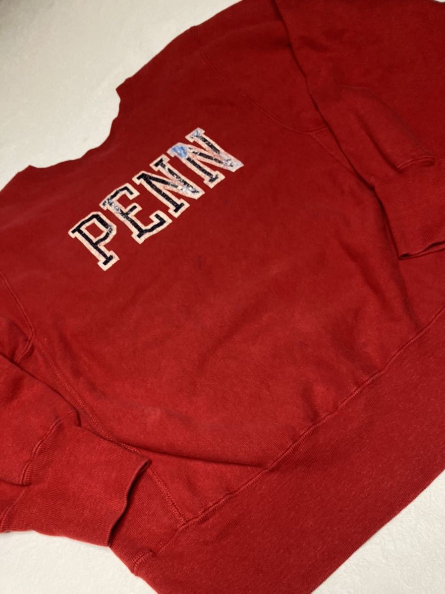 ◆ Champion ◆ チャンピオン 80s ヴィンテージ オリジナル トリコタグ PENN ペンシルベニア大学 カレッジ リバースウィーブ スウェット M_画像3