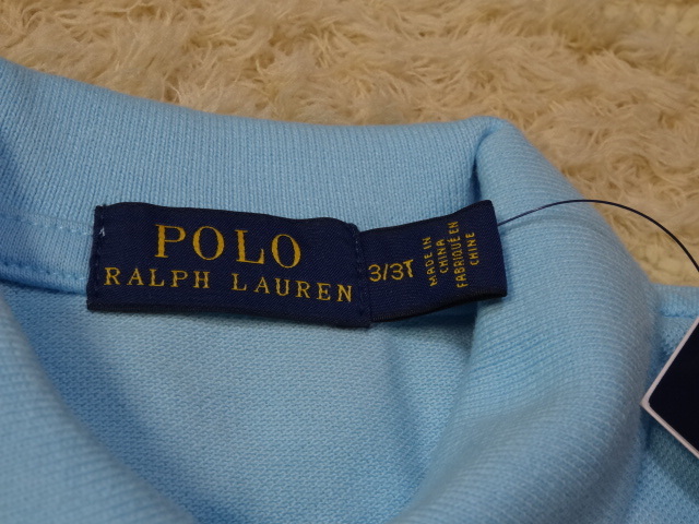  postage included POLO Ralph Lauren new goods * blue /100cm*Big Polo polo-shirt / short sleeves 