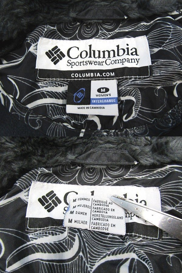 S1668:Colombia コロンビア ジャケット/灰/woman's M/レディース アウトドア トラックジャケット INTERCHANGE_画像3