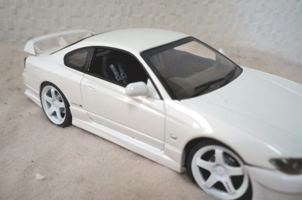 HOT WORKS 日産 シルビア S15 1/24 ミニカー 白 ホットワークス_画像3