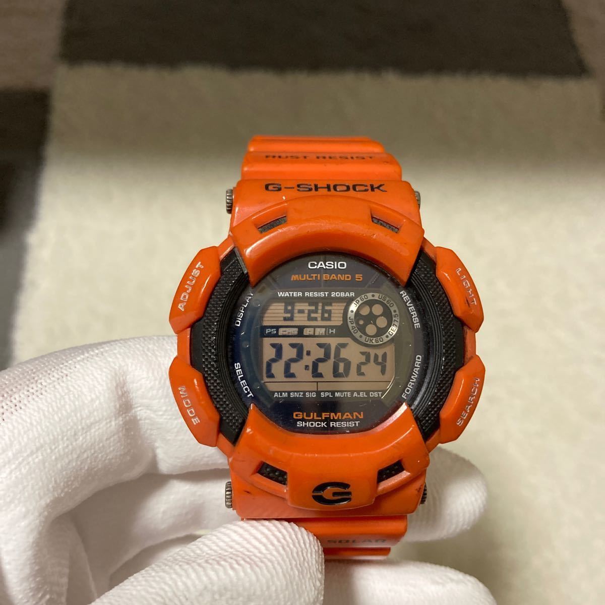 G-SHOCK DW-9100R-4JF ガルフマン レスキューオレンジ 時計 腕時計 ...