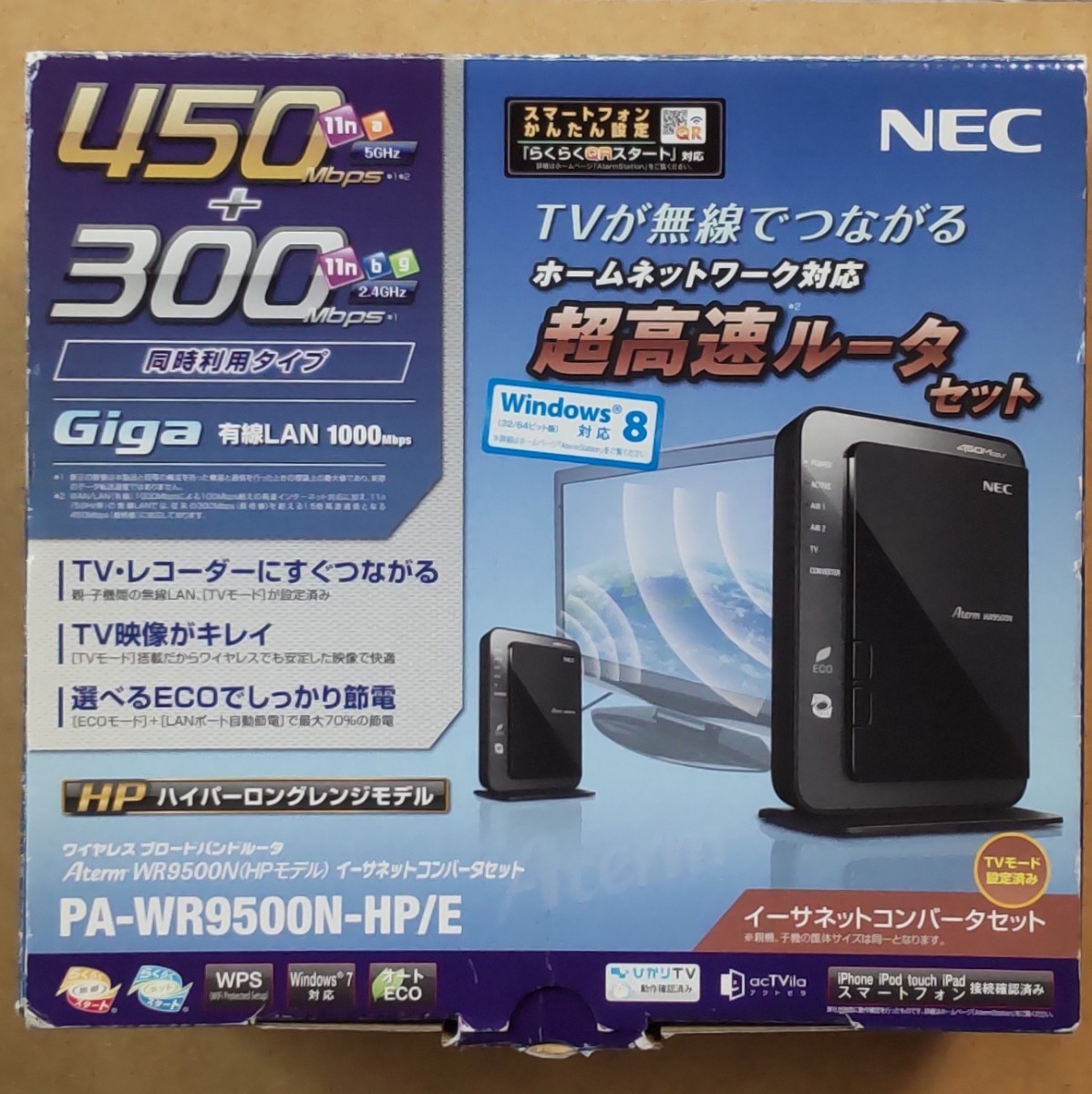 NEC PA-WR9500N-HP/E イーサーネットコンバーターセット　中古品