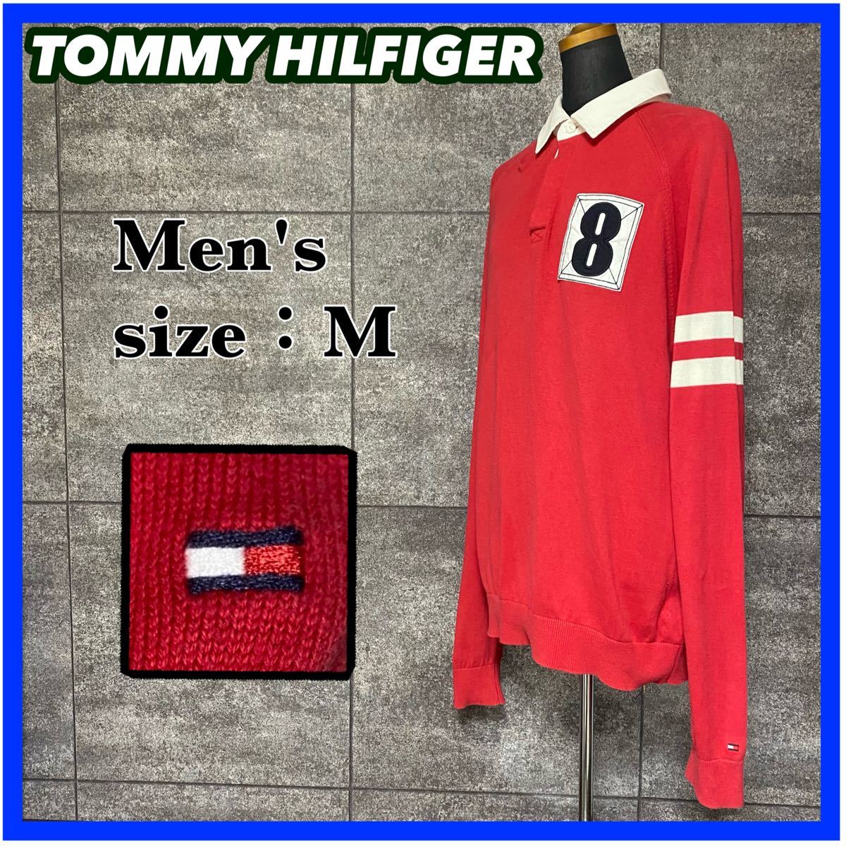 贅沢屋の トミーヒルフィガー ラガーシャツ 刺繍ロゴ ワッペン 二重襟