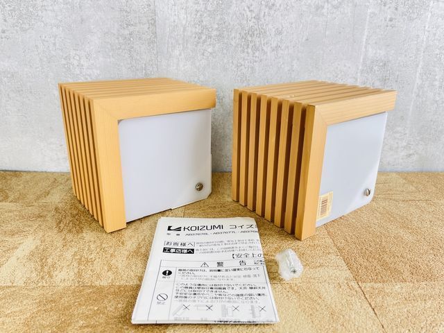 展示品 動作保証 KOIZUMI コイズミ LED和風ブラケット AB37677L 2点セット 電球色/E3-2099_画像1