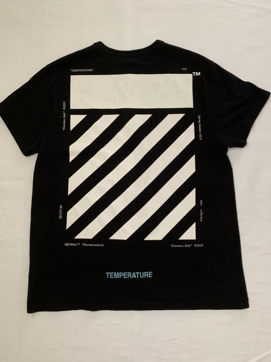 【送料無料】off-white オフホワイトTシャツ　18ss DIAG TEMPERATURE S/S TEE サイズS 定価32000円＋税　国内正規品イーストランドタグ_画像1