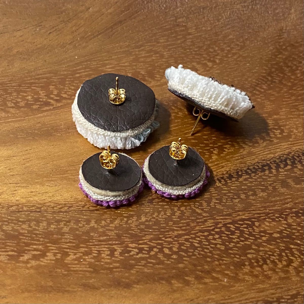 Paypayフリマ ハンドメイド 刺繍ピアス アクセサリー セット パンチニードル Paypayフリマ ハンドメイド 刺繍ピアス アクセサリー セット パンチニードル