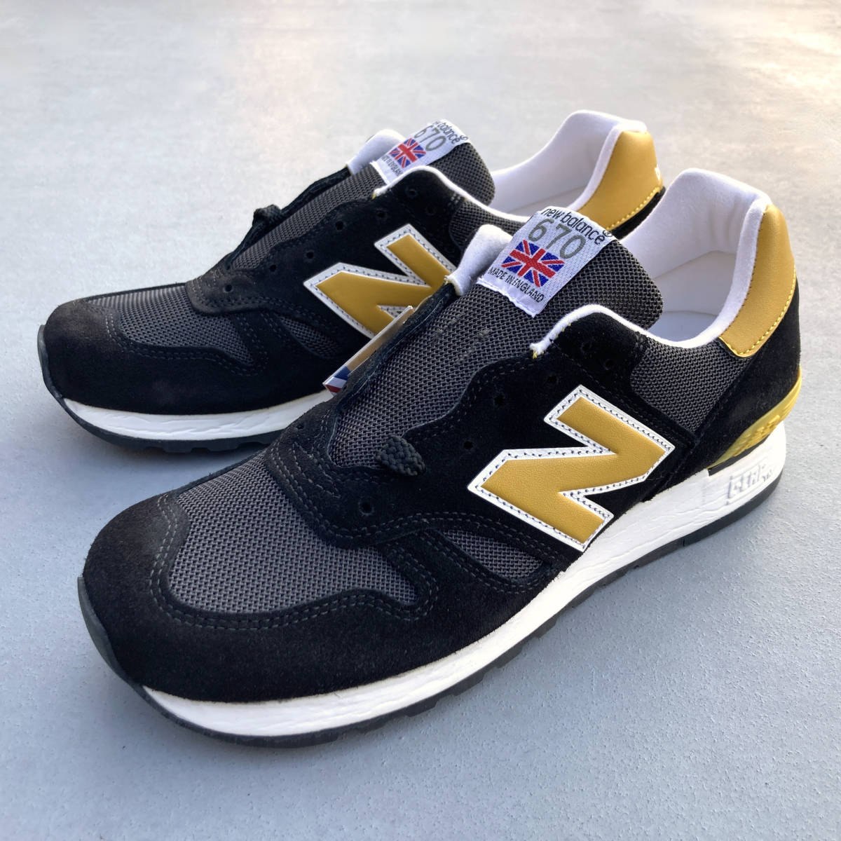 りませんで ヤフオク! NEW BALANCE M670SMK BLACK×YE... - UK製 限定モデル ⑥がなされ