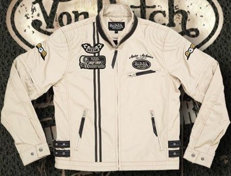 新品②Von Dutch（ボンダッチ）VOM-S14 ポリコットンＪＫＴ/メンズ・アイボリー_画像1