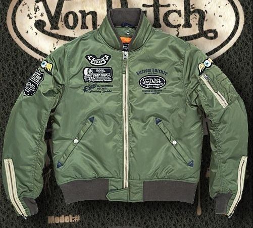 st新品①Von Dutch（ボンダッチ）VOM-WJ31 ＪＫＴ/メンズ緑_画像1