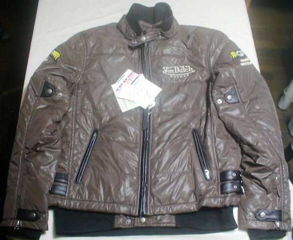 新品 Von Dutch（ボンダッチ）ナイロンWJ26ＪＫＴ/メンズ(L)茶サ_画像1