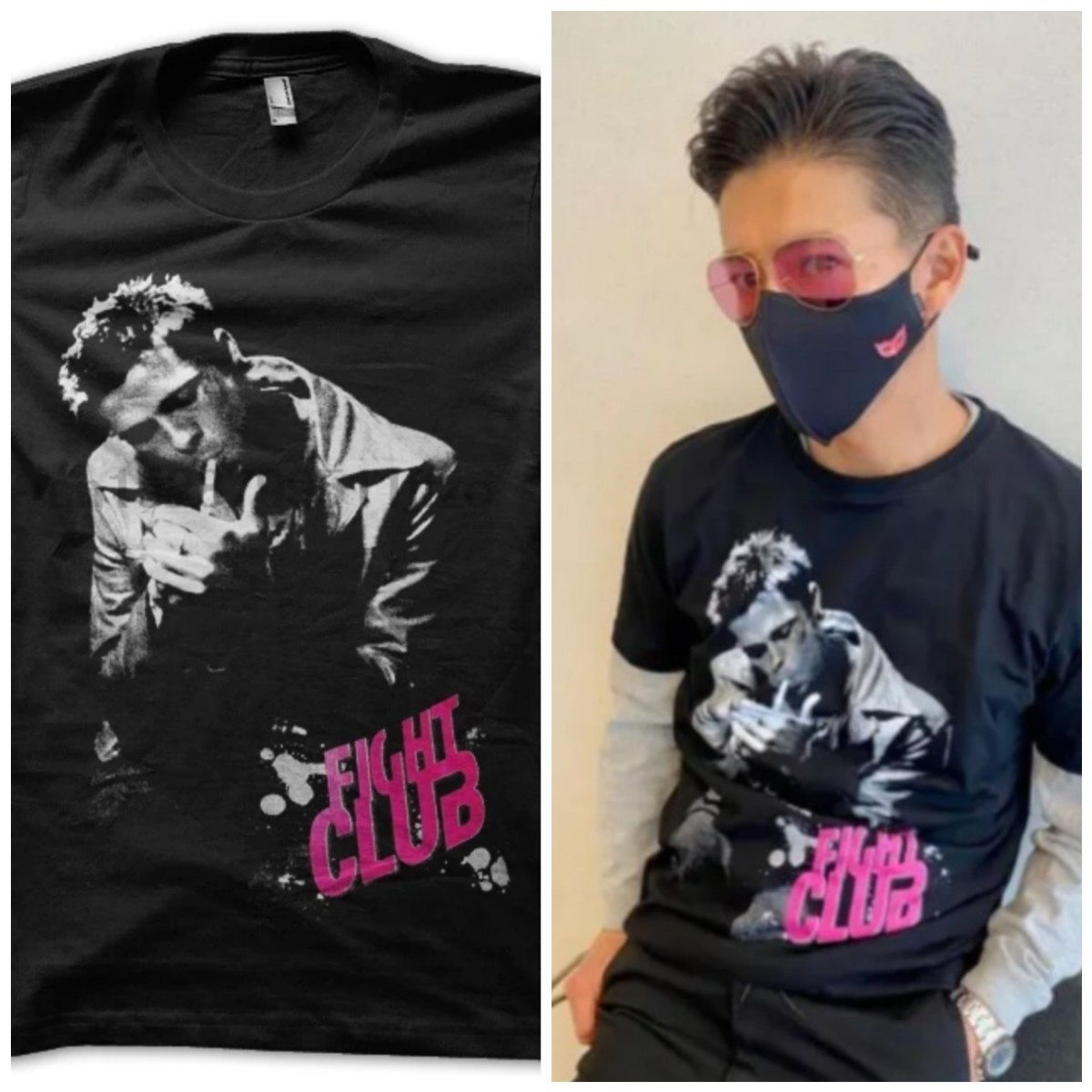 木村拓哉さん着用 90s ファイトクラブ Tシャツ-