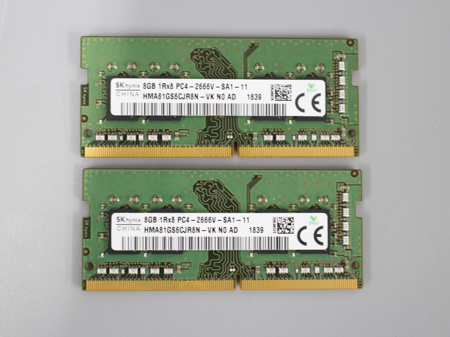 ● Приглашенное решение SK Hynix ■ 1R × 8 PC4-21300 DDR4-2666 ★ Память для ноутбука 8 ГБ × 2 подтверждено ■ 269