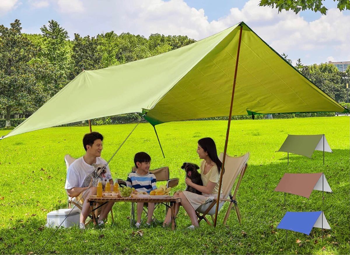 タープ　テント　キャンプ　新品　防水　紫外線カット　ひざし