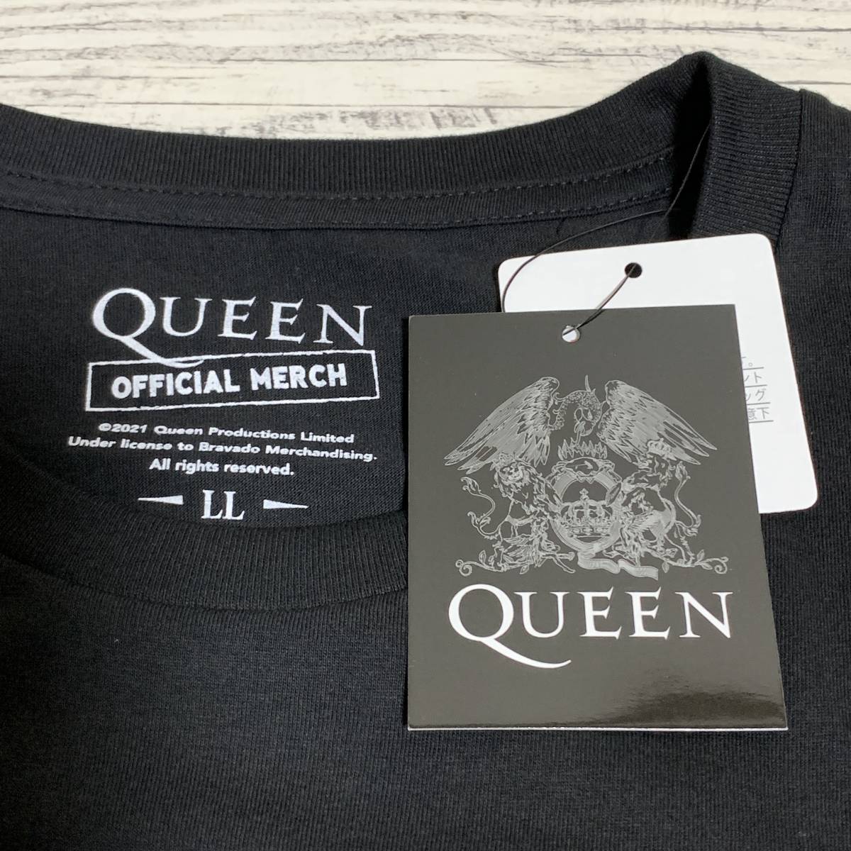 QUEEN (クイーン) - MEN ロゴ Tシャツ 黒色 サイズはLL XL ロックTシャツ バンドTシャツ ( 新品 タグ付き 未着用品 )_画像4