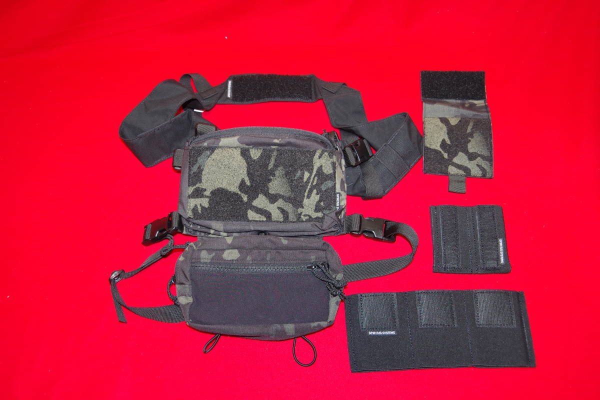 実物！新品同様！8点セット！Multicam Black【Spiritus Systems スピリタスシステム チェストリグ Micro Fight Chest Rig】_画像1