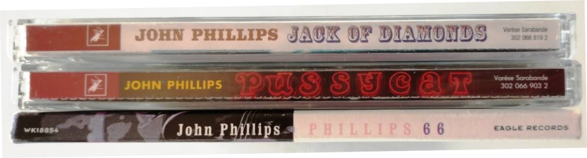 【送料無料】ジョン・フィリップス JOHN PHILLIPS CD3枚[JACK OF DIAMONDS]+[PUSSYCAT]+[PHILLIPS 66]ママス＆パパス,ミック・ジャガー