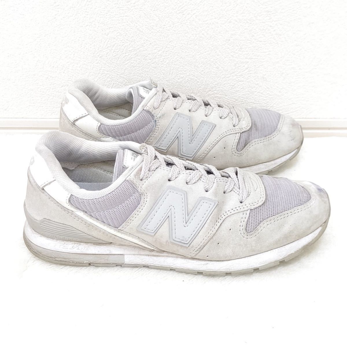 【new balance】ニューバランス MRL996RA スニーカー 靴 シューズ スエード メッシュ REVLITE 軽量 ローカット グレー 24.5㎝/354jv_画像2