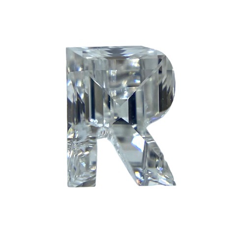 ダイヤモンド！アルファベットRの形！ Fカラー SI2/0.482ct/RT0446/CGL
