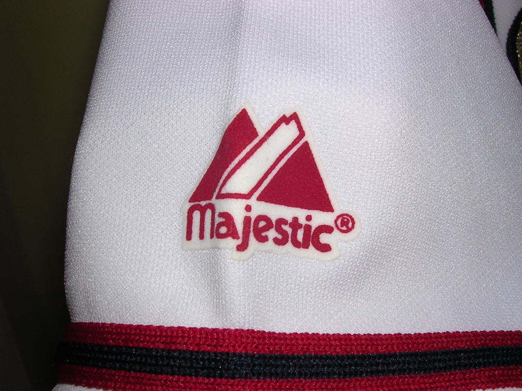 DEAD STOCK 00s Majestic MLB Washington Nationals jersey shirt M vintage old 新品 ナショナルズ ユニフォーム ジャージ シャツ_画像6