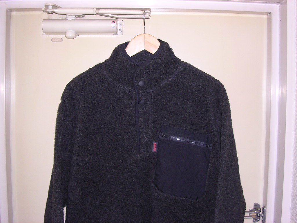 美品 90s USA製 グラミチ GRAMICCI ウールパイル フリースセーター S 黒 vintage old クライミング シャツ_画像2
