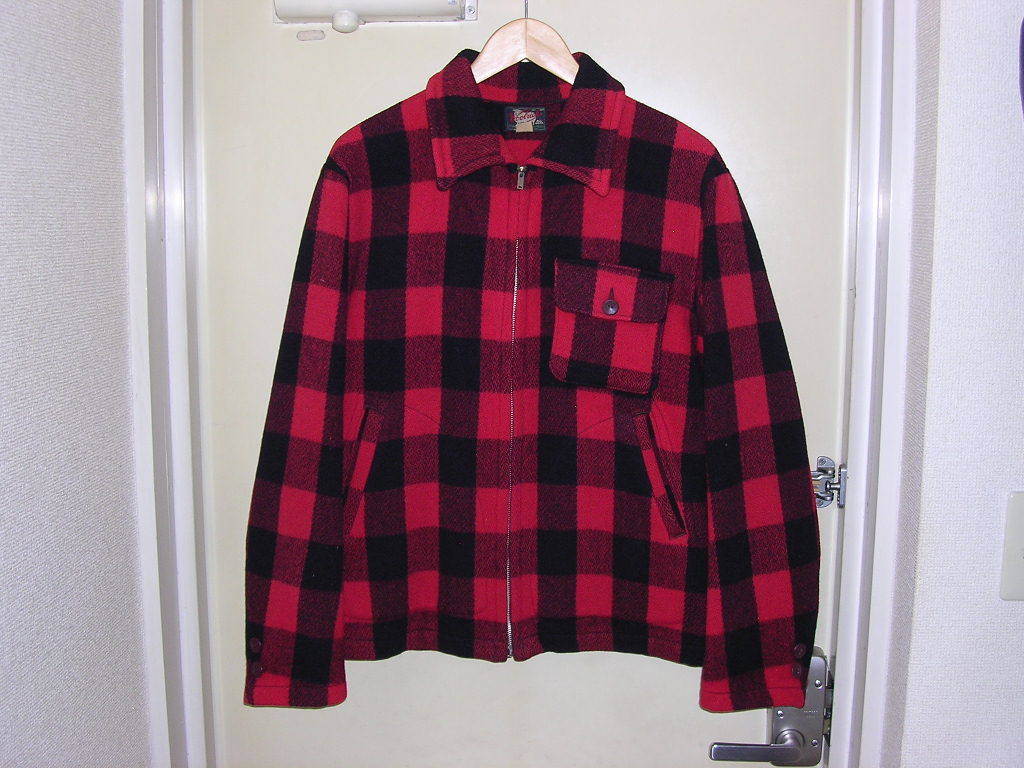 美品 30s ウールリッチ Woolrich スポーツジャケット 44 黒/赤 vintage
