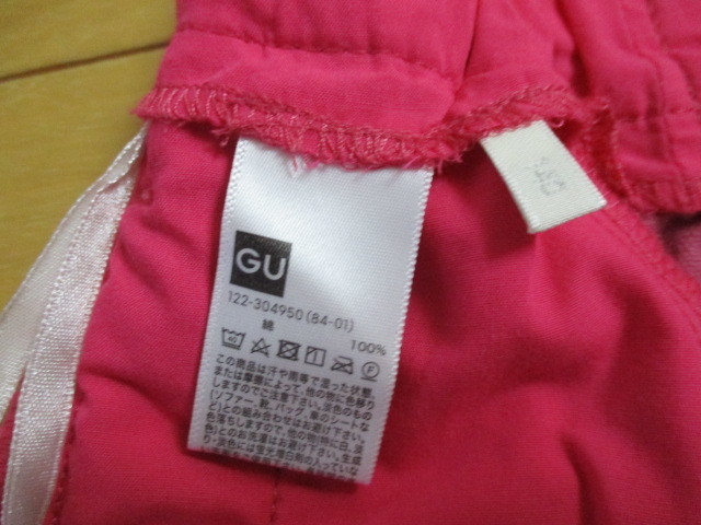 [used* очень красивый товар * полная распродажа товар * кто раньше, тот побеждает ]GU GU вельвет . розовый шорты размер 140cm